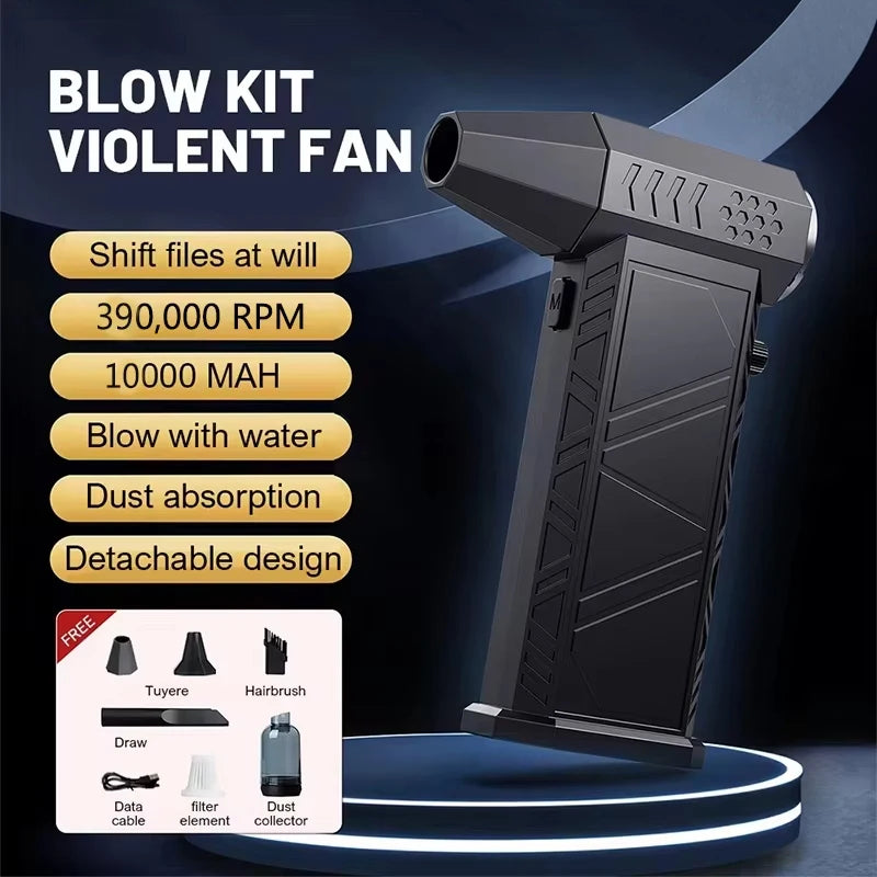 New Violent Turbofan 390000RPM Powerful Air Blower || Portable Wireless Dust Cleaner