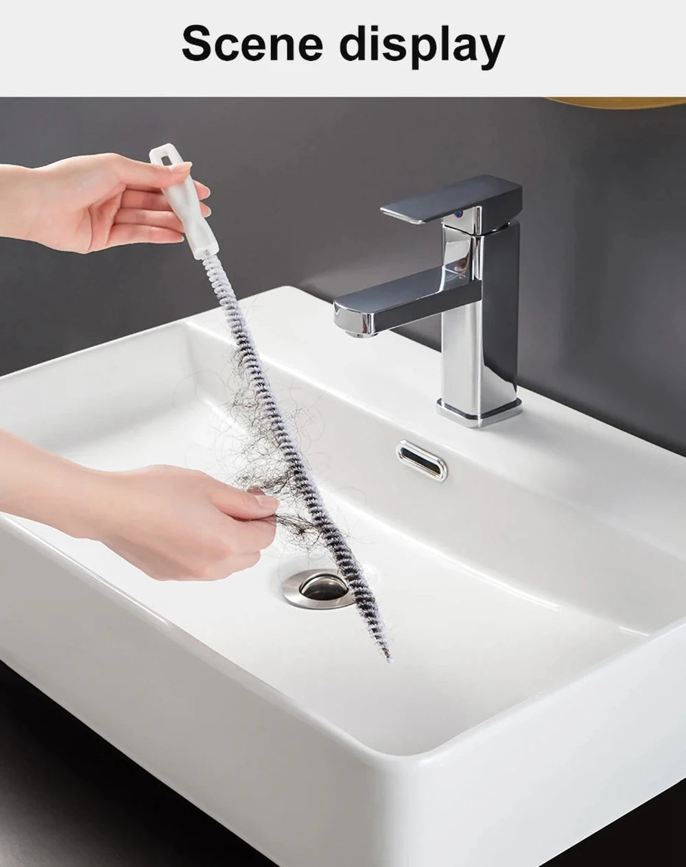 Bathroom Hair Sewer Sink Cleaning Brush