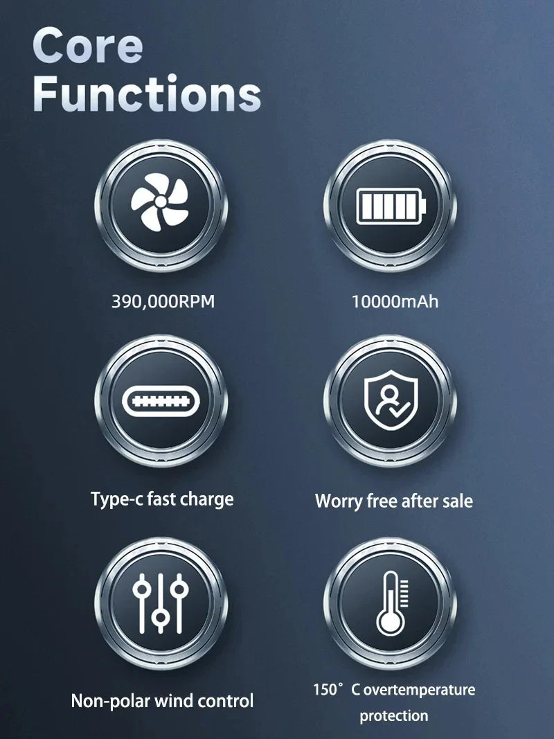 New Violent Turbofan 390000RPM Powerful Air Blower || Portable Wireless Dust Cleaner